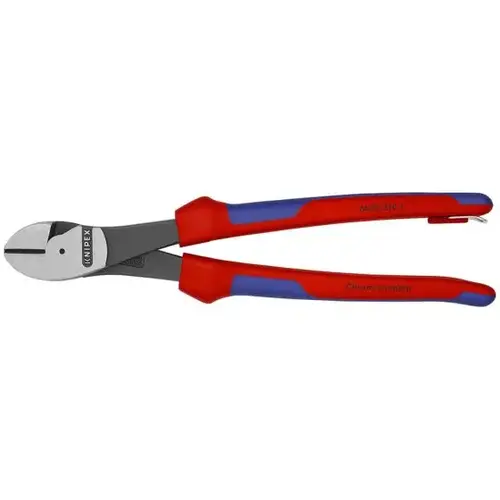 High Leverage 12 degree Angled Diagonal Cutters-Tethered Attachment, 10", Comfort Grip High Leverage 12 degree Angled Diagonal Cutters-Tethered Attachment, 10", Comfort Grip