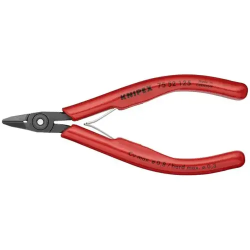 Electronics Diagonal Cutters, 5", Plastic, Semi-flush Bevel Cut Electronics Diagonal Cutters, 5", Plastic, Semi-flush Bevel Cut