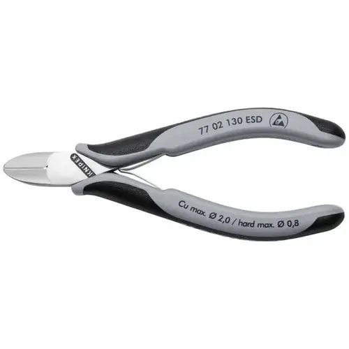Electronics Diagonal Cutters, 5.25", Comfort Grip, Semi-flush Bevel Cut Electronics Diagonal Cutters, 5.25", Comfort Grip, Semi-flush Bevel Cut