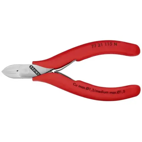 Electronics Diagonal Cutters, 4.5", Comfort Grip, Flush Cut Electronics Diagonal Cutters, 4.5", Comfort Grip, Flush Cut