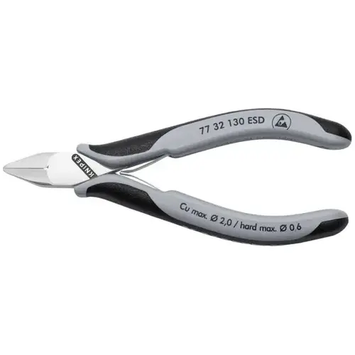 Electronics Diagonal Cutters, 5.25", Comfort Grip, Semi-flush Small Bevel Cut Electronics Diagonal Cutters, 5.25", Comfort Grip, Semi-flush Small Bevel Cut