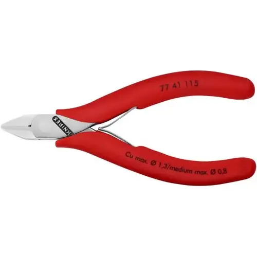 Electronics Diagonal Cutters, 4.5", Plastic, Flush Cut Electronics Diagonal Cutters, 4.5", Plastic, Flush Cut