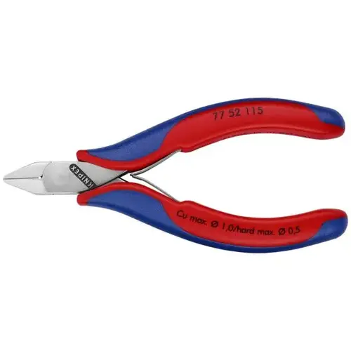Electronics Diagonal Cutters, 4.5", Comfort Grip, Semi-flush Small Bevel Cut Electronics Diagonal Cutters, 4.5", Comfort Grip, Semi-flush Small Bevel Cut