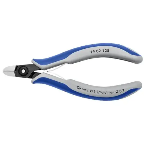 Electronics Diagonal Cutters, 5", Comfort Grip, Semi-Flush very Small Bevel Cut Electronics Diagonal Cutters, 5", Comfort Grip, Semi-Flush very Small Bevel Cut