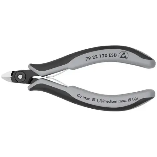 Electronics Diagonal ESD, 4.75", Comfort Grip, Flush Cut Electronics Diagonal ESD, 4.75", Comfort Grip, Flush Cut