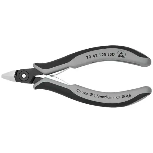 Electronics Diagonal ESD, 5", Comfort Grip, Flush Cut Electronics Diagonal ESD, 5", Comfort Grip, Flush Cut