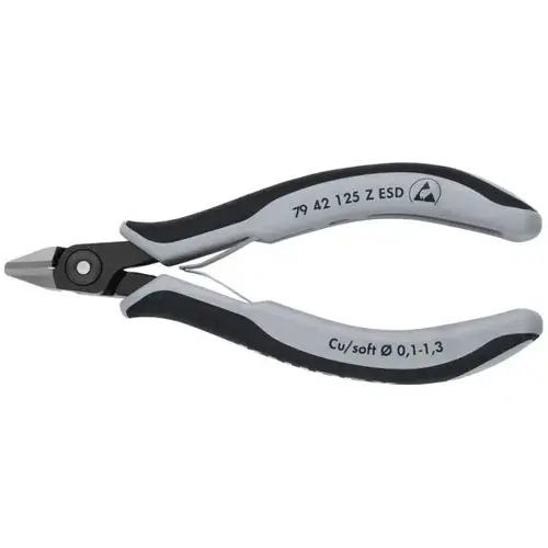 Electronics Diagonal ESD, 5", Comfort Grip, Ultra Flush Cut Electronics Diagonal ESD, 5", Comfort Grip, Ultra Flush Cut