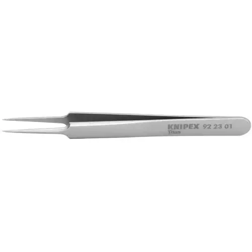 Titanium Gripping Tweezers-Needle-Point Tips, 4.5", 0.09 mm TT, 0.15 mm TW Titanium Gripping Tweezers-Needle-Point Tips, 4.5", 0.09 mm TT, 0.15 mm TW