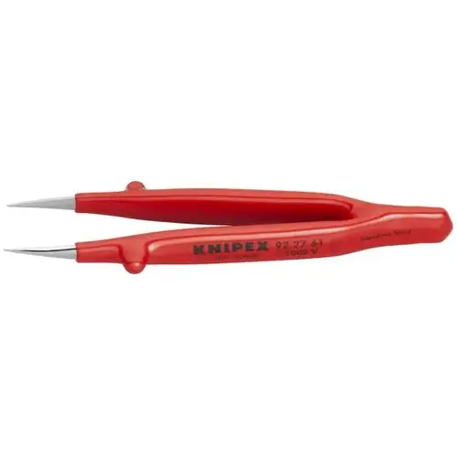 StainlessSteelGrippingTweezers-Pointed Tips-1000V, 5.25", 0.50 mm TT, 0.50 mm TW StainlessSteelGrippingTweezers-Pointed Tips-1000V, 5.25", 0.50 mm TT, 0.50 mm TW