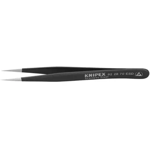 StainlessSteelGrippingTweezers-Needle-Point-ESD, 4 1/4", 0.20 mm TT, 0.25 mm TW StainlessSteelGrippingTweezers-Needle-Point-ESD, 4 1/4", 0.20 mm TT, 0.25 mm TW