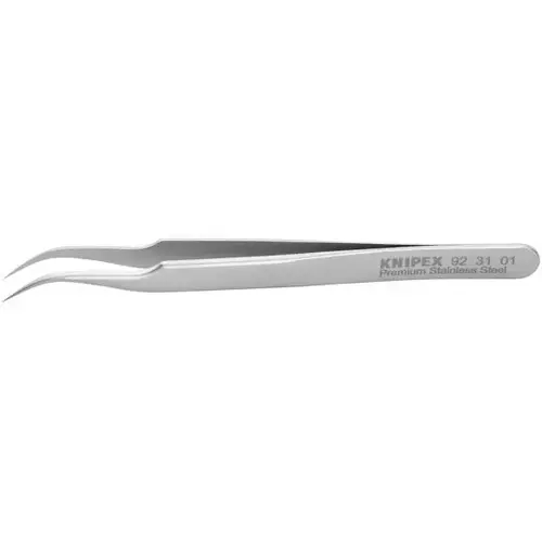 PremStainlessSteelGrippingTweezers-45 degree-Needle-Point, 4.75", 0.09mm TT, 0.16mm TW PremStainlessSteelGrippingTweezers-45 degree-Needle-Point, 4.75", 0.09mm TT, 0.16mm TW