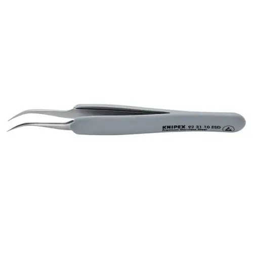 Premium Stainless Steel Precision Tweezers-45 degreeAngled-Needle-Point Tips-ESD 5" Premium Stainless Steel Precision Tweezers-45 degreeAngled-Needle-Point Tips-ESD 5"