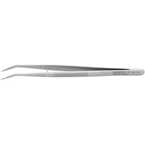 Stainless Steel Gripping Tweezers-25 degree-Pointed Tips, 6", 0.50mm TT, 0.50mm TW Stainless Steel Gripping Tweezers-25 degree-Pointed Tips, 6", 0.50mm TT, 0.50mm TW