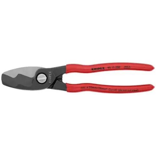 Cable Shears-Twin Cutting Edges, 8", Plastic Coating Cable Shears-Twin Cutting Edges, 8", Plastic Coating