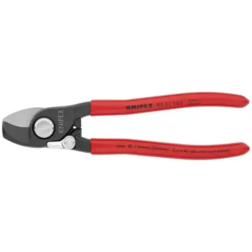 Cable Shears, 6.5", Plastic Coating, Spring Loaded Cable Shears, 6.5", Plastic Coating, Spring Loaded