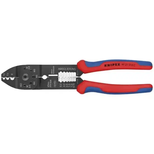 Crimping Pliers, 9", Comfort Grip, Mandrel Crimp, 3 Crimp Positions Crimping Pliers, 9", Comfort Grip, Mandrel Crimp, 3 Crimp Positions
