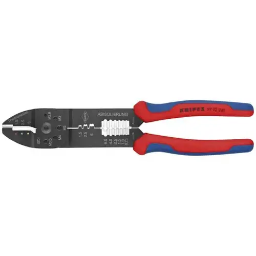 Crimping Pliers, 9.5", Comfort Grip, F and Oval Crimp, 3 Crimp Position Crimping Pliers, 9.5", Comfort Grip, F and Oval Crimp, 3 Crimp Position