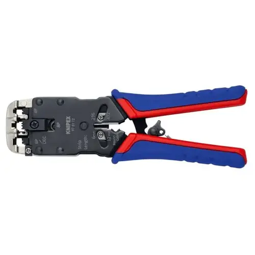Crimping Pliers- 4, 6, 8 Pole Western Plug Type, 8.25", Western Crimp, 3CrimpPos Crimping Pliers- 4, 6, 8 Pole Western Plug Type, 8.25", Western Crimp, 3CrimpPos