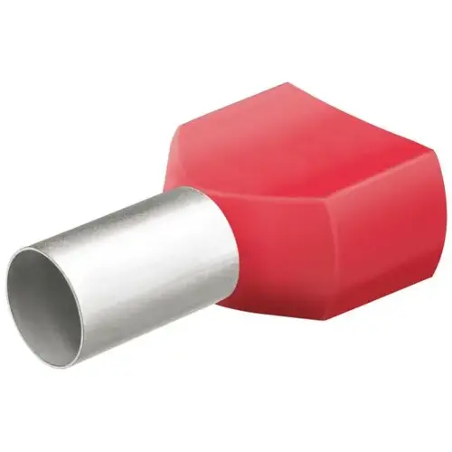 8 AWG (10 mm ) Twin Wire End Ferrule With Collar 8 AWG (10 mm ) Twin Wire End Ferrule With Collar