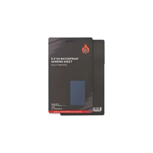 High Teck (5 pcs pack) 5.5"X9" WATERPROOF SANDING SHEET P2000 High Teck (5 pcs pack) 5.5"X9" WATERPROOF SANDING SHEET P2000