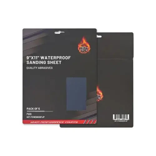 High Teck (5 pcs pack) 9"X11" WATERPROOF SANDING SHEET P600 High Teck (5 pcs pack) 9"X11" WATERPROOF SANDING SHEET P600