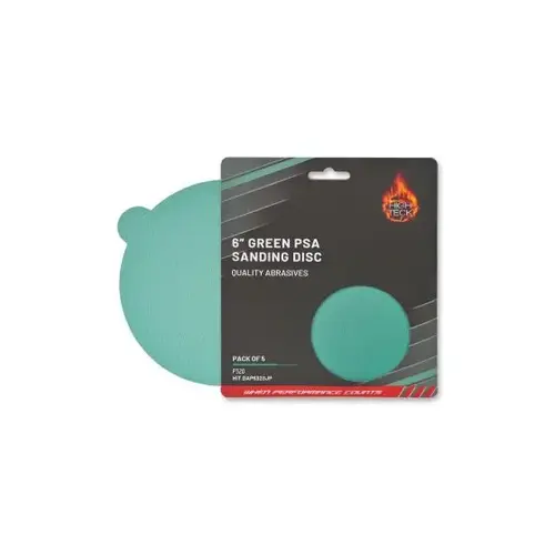 High Teck (5 pcs pack) 6" GREEN PSA Sanding Disc 320 Grit High Teck (5 pcs pack) 6" GREEN PSA Sanding Disc 320 Grit