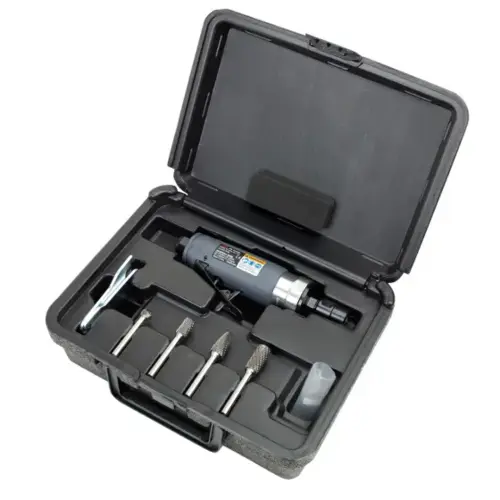 Air Die Grinder Burr Kit, 25,000 RPM, 0.33 HP, 1/4 Inch Collet, Rear Exhaust Air Die Grinder Burr Kit, 25,000 RPM, 0.33 HP, 1/4 Inch Collet, Rear Exhaust