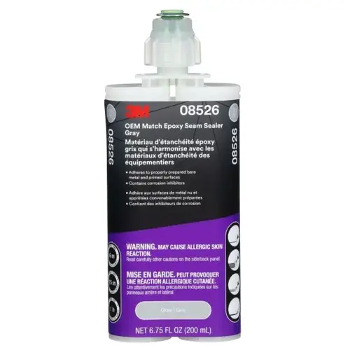3M OEM Match Epoxy Seam Sealer 08526, Gray, 200 ml Cartridge, 6/Case 3M OEM Match Epoxy Seam Sealer 08526, Gray, 200 ml Cartridge, 6/Case