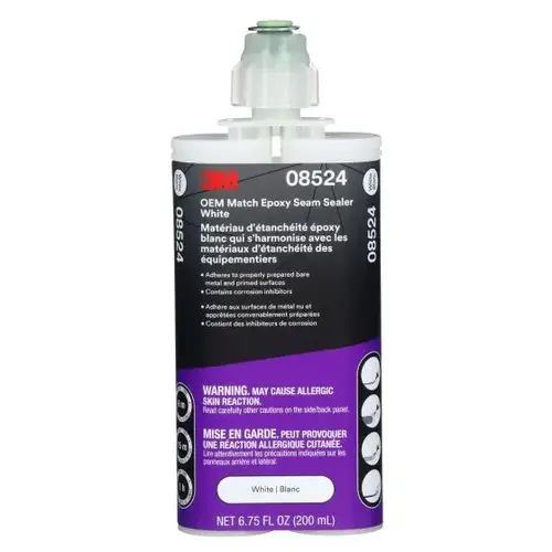 3M OEM Match Epoxy Seam Sealer 08524, White, 200 ml Cartridge, 6/Case 3M OEM Match Epoxy Seam Sealer 08524, White, 200 ml Cartridge, 6/Case