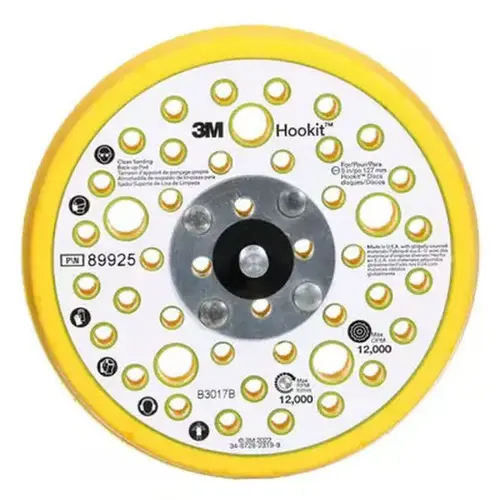3M Hookit Low Profile Back-up Pad, 89925, 5 in x 11/16 in x 5/16 in-24 Externa 3M Hookit Low Profile Back-up Pad, 89925, 5 in x 11/16 in x 5/16 in-24 Externa