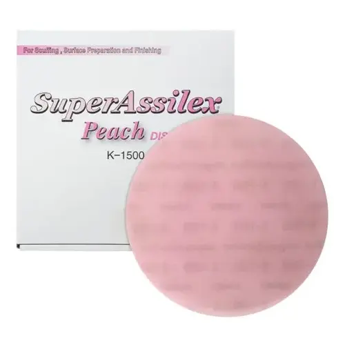 (25)Super Assilex 193-1507 Sanding Disc, 6 in Dia, K1500 Grit, Peach, No Holes (25)Super Assilex 193-1507 Sanding Disc, 6 in Dia, K1500 Grit, Peach, No Holes