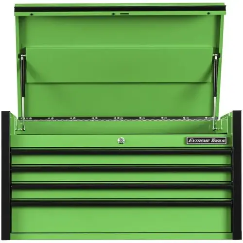 DX Series 41x25 4 Drawer Top Chest 100 lbs Slides Green with Black Trim DX Series 41x25 4 Drawer Top Chest 100 lbs Slides Green with Black Trim