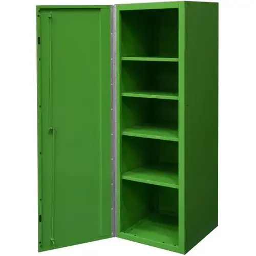 DX Series 19in W x 21in D Side Locker with 4 Shelves Green w Black Trim DX Series 19in W x 21in D Side Locker with 4 Shelves Green w Black Trim