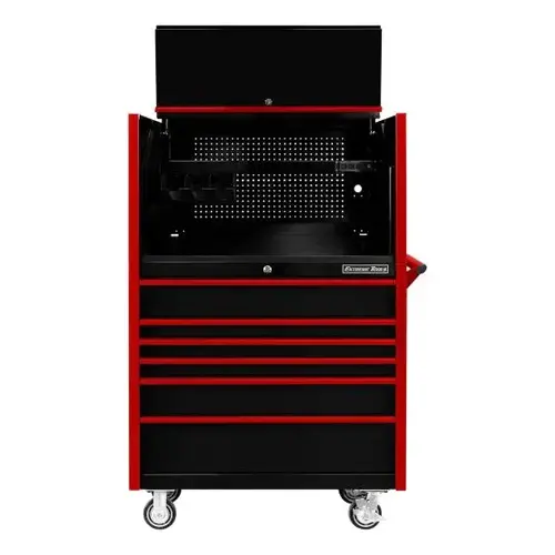DX Series 72inW x 21inD 17 Drawer Roll Cabinet 100lbs Slides Matte BK w BK Trim DX Series 72inW x 21inD 17 Drawer Roll Cabinet 100lbs Slides Matte BK w BK Trim