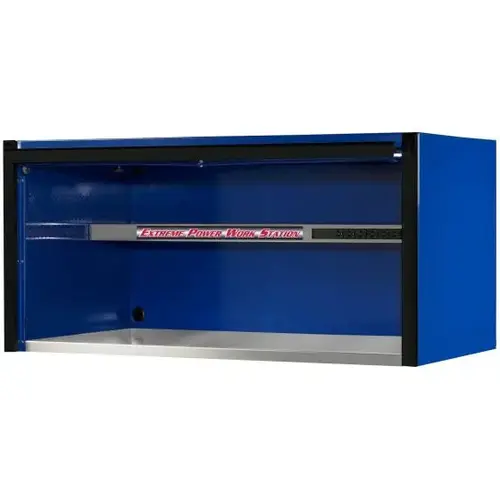 EXQ Series 55X30 Pro Extreme Power Workstation Hutch Blue w Black Trim EXQ Series 55X30 Pro Extreme Power Workstation Hutch Blue w Black Trim