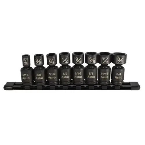 8pc 3/8" Drive Nano Pinless Universal Impact Sockets - SAE 8pc 3/8" Drive Nano Pinless Universal Impact Sockets - SAE