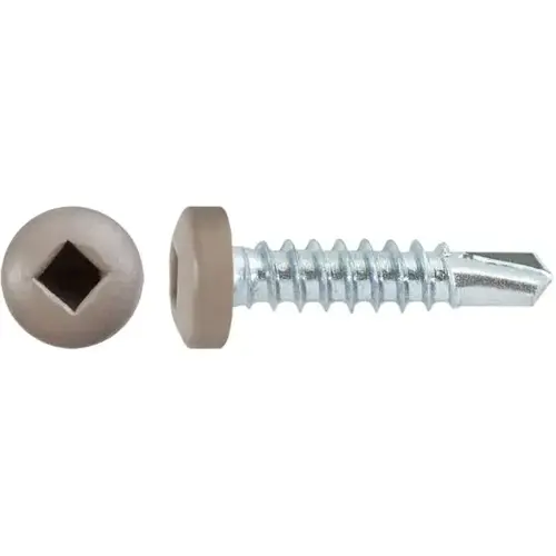 #8 X 3/4" SQUARE PAN SELF-DRILLING TEK ZINC TAN PAINTED HEAD #8 X 3/4" SQUARE PAN SELF-DRILLING TEK ZINC TAN PAINTED HEAD