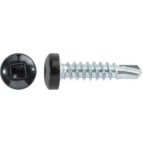 #8 X 3/4" SQUARE PAN SELF-DRILLING TEK ZINC BLACK PAINTED HEAD #8 X 3/4" SQUARE PAN SELF-DRILLING TEK ZINC BLACK PAINTED HEAD