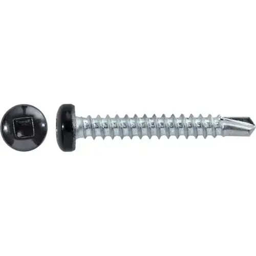 #6 X 1" SQUARE PAN SELF-DRILLING TEK ZINC BLACK PAINTED HEAD #6 X 1" SQUARE PAN SELF-DRILLING TEK ZINC BLACK PAINTED HEAD