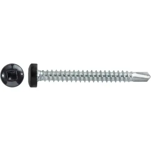 #8 X 1-1/2" SQUARE PAN SELF-DRILLING TEK ZINC BLACK PAINTED HEAD #8 X 1-1/2" SQUARE PAN SELF-DRILLING TEK ZINC BLACK PAINTED HEAD