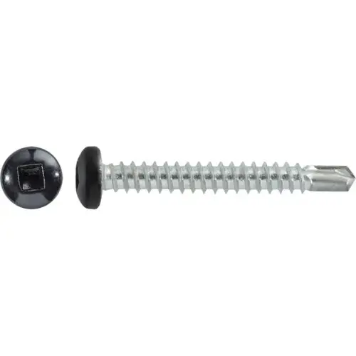 #10 X 1-1/2" SQUARE PAN SELF-DRILLING TEK ZINC BLACK PAINTED HEAD #10 X 1-1/2" SQUARE PAN SELF-DRILLING TEK ZINC BLACK PAINTED HEAD