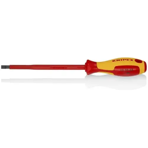 Slotted Screwdriver, 6"-1000V, 1/4" tip, 10 1/2", Comfort Grip, VDE Slotted Screwdriver, 6"-1000V, 1/4" tip, 10 1/2", Comfort Grip, VDE
