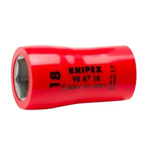 Hex Socket, 1/2" Drive-1000V, 18 mm Hex Socket, 1/2" Drive-1000V, 18 mm