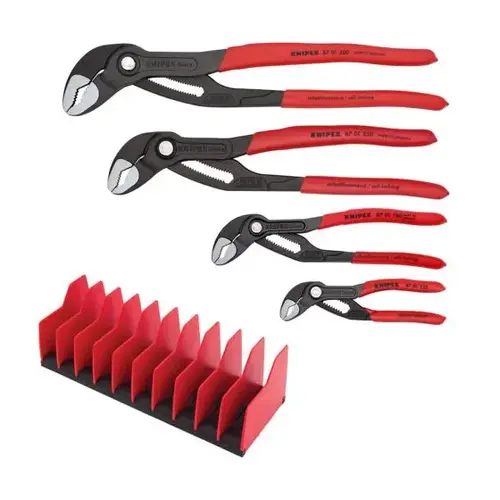 4-Piece Cobra Pliers Set with FREE 10-Piece Tool Holder 4-Piece Cobra Pliers Set with FREE 10-Piece Tool Holder