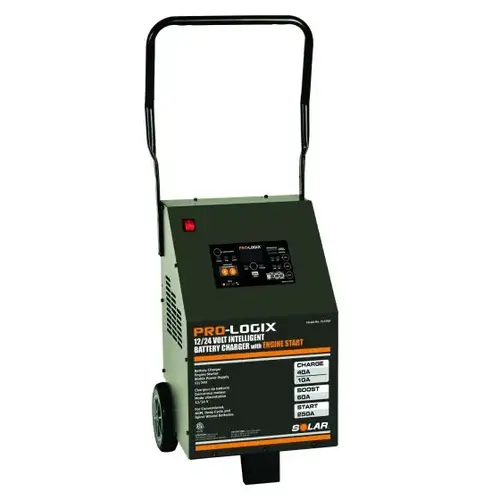 60/40/10/250A 12/24V Intelligent Wheeled Charger w/ Engine Start 60/40/10/250A 12/24V Intelligent Wheeled Charger w/ Engine Start