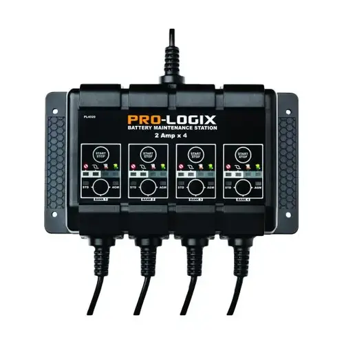 12V 4x2A SOLAR PRO-LOGIX 4-Bank Battery Maintenance Station 12V 4x2A SOLAR PRO-LOGIX 4-Bank Battery Maintenance Station