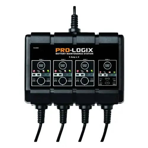 6/12V 4x5A SOLAR PRO-LOGIX 4-Bank Battery Maintenance Station 6/12V 4x5A SOLAR PRO-LOGIX 4-Bank Battery Maintenance Station