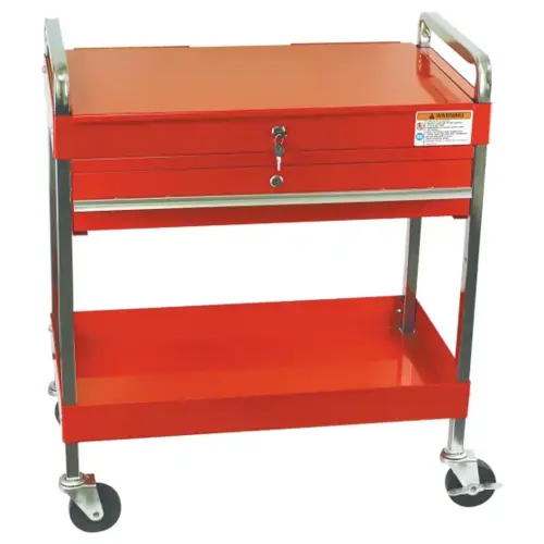 Service Cart w/ Locking Top and-Drawe Service Cart w/ Locking Top and-Drawe