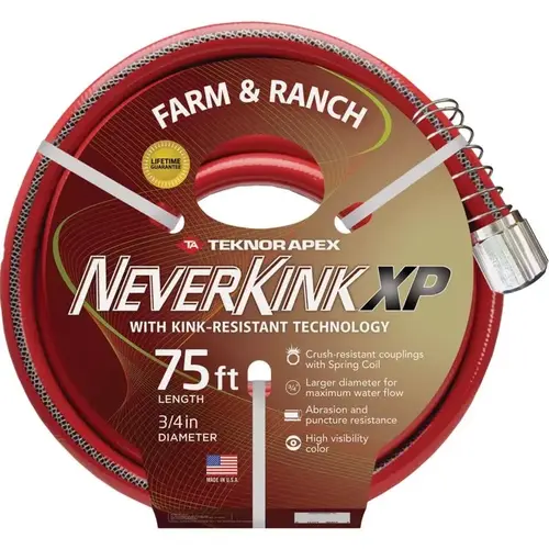 Garden Hose NeverKink Pro 3/4" D X 75 ft. L Contractor Grade Garden Hose Black Garden Hose NeverKink Pro 3/4" D X 75 ft. L Contractor Grade Garden Hose Black