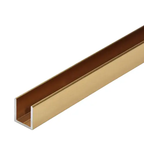 Modern Gold 1/2" Fixed Panel Shower Door Deep U-Channel - 95" Modern Gold 1/2" Fixed Panel Shower Door Deep U-Channel - 95"